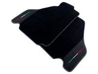 Black Floor Mats For Ferrari F430 2004-2009 With Alcantara Leather - AutoWin