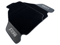 Black Floor Mats For Ferrari F430 2004-2009 With Carbon Fiber Leather - AutoWin