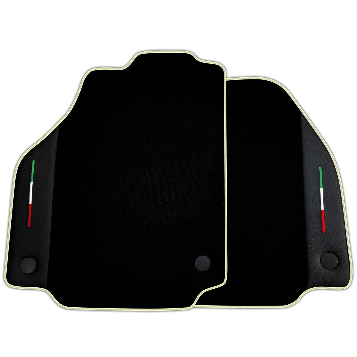 Black Floor Mats for Ferrari F8 Tributo (2019-2023) with Leather | Various Trim Colors