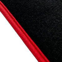 Black Floor Mats For Ferrari GTC4 Lusso (2016-2023) Italian Edition with Red Trim - AutoWin