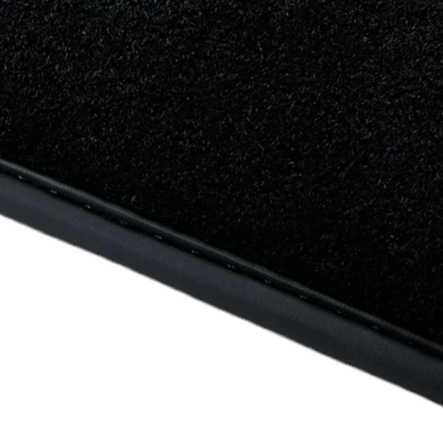 Black Floor Mats For Ferrari GTC4 Lusso (2016-2023) with Leather - AutoWin