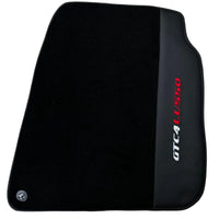 Black Floor Mats For Ferrari GTC4 Lusso (2016-2023) with Leather - AutoWin