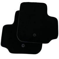 Black Floor Mats For Ferrari GTC4 Lusso (2016-2023) with Leather - AutoWin
