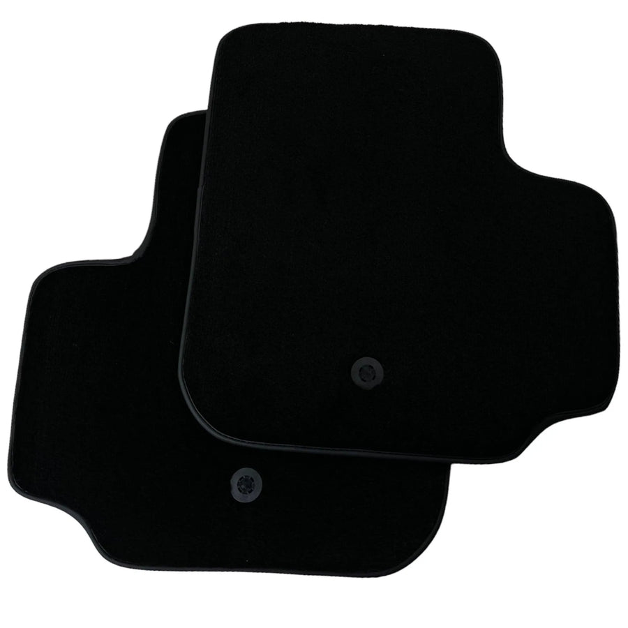 Black Floor Mats For Ferrari GTC4 Lusso (2016-2023) with Leather - AutoWin