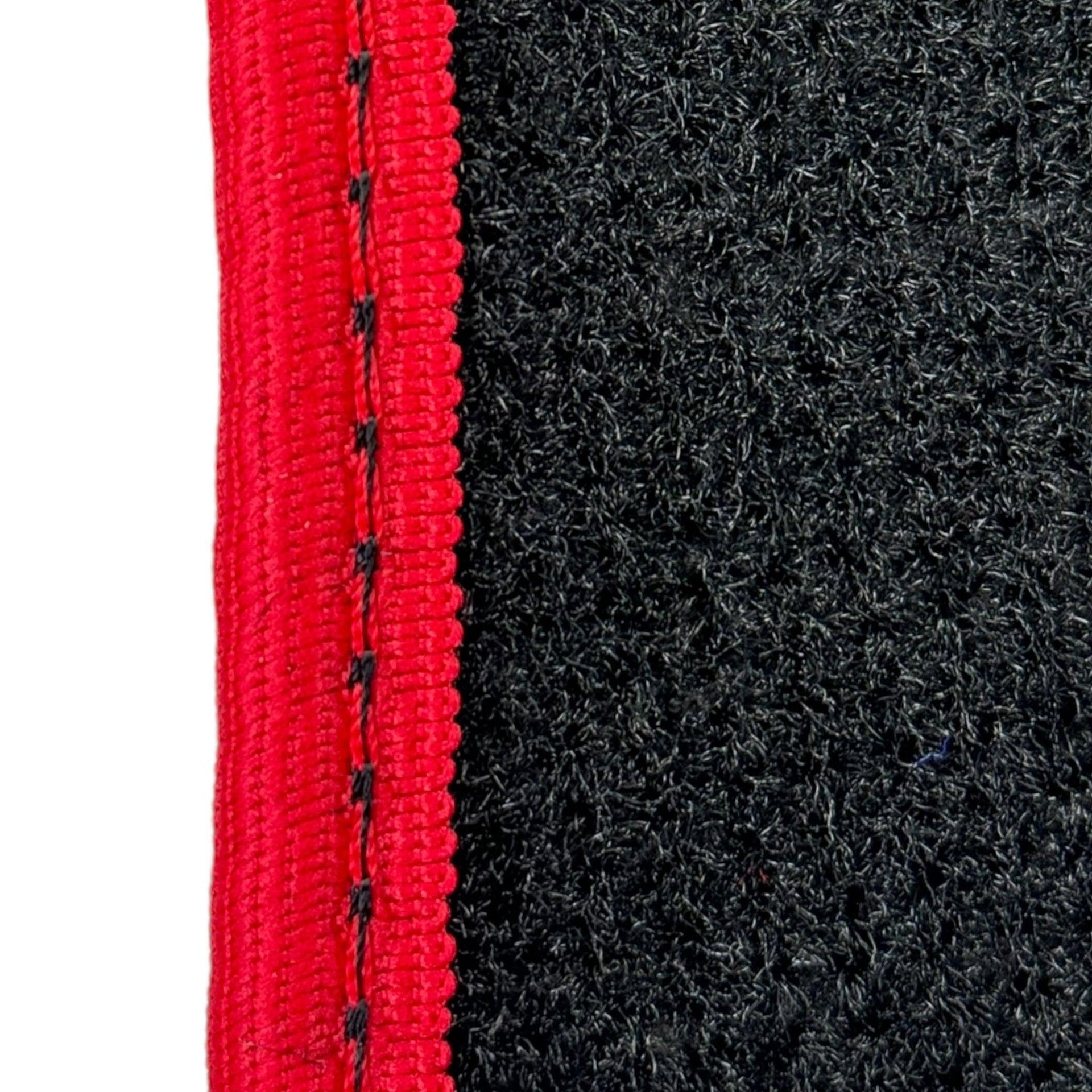 Black Floor Mats for Ferrari GTC4 Lusso with Leather and Red Trim | Right Hand Drive - AutoWin