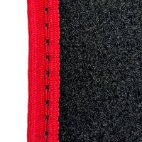 Black Floor Mats for Ferrari GTC4 Lusso with Leather and Red Trim | Right Hand Drive - AutoWin