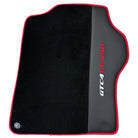 Black Floor Mats for Ferrari GTC4 Lusso with Leather and Red Trim | Right Hand Drive - AutoWin
