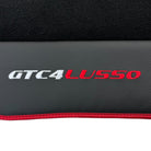 Black Floor Mats for Ferrari GTC4 Lusso with Leather and Red Trim | Right Hand Drive - AutoWin