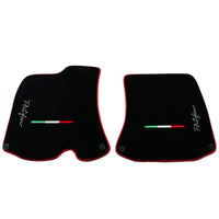 Black Floor Mats for Ferrari Portofino (2018-2023) Italian Edition with Red Trim - AutoWin