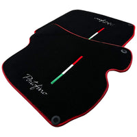 Black Floor Mats for Ferrari Portofino (2018-2023) Italian Edition with Red Trim - AutoWin