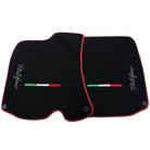 Black Floor Mats for Ferrari Portofino (2018-2023) Italian Edition with Red Trim - AutoWin