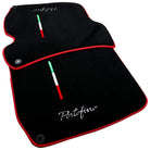 Black Floor Mats for Ferrari Portofino (2018-2023) Italian Edition with Red Trim - AutoWin