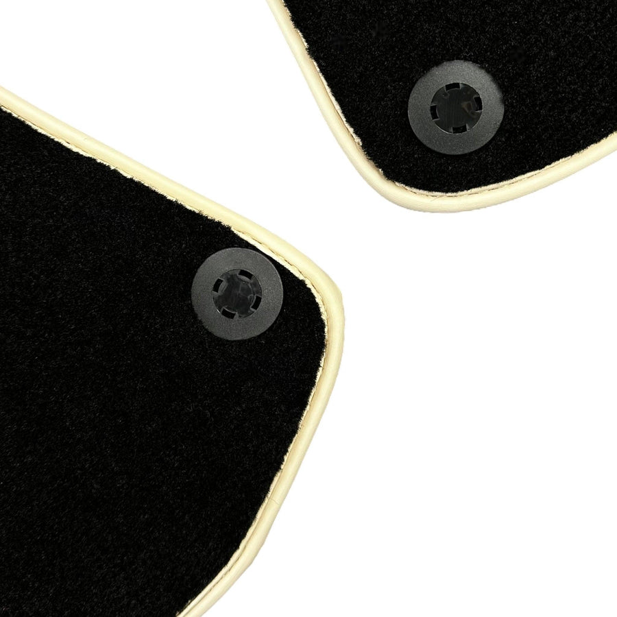 Black Floor Mats for Ferrari Roma (2021-2024) with Leather