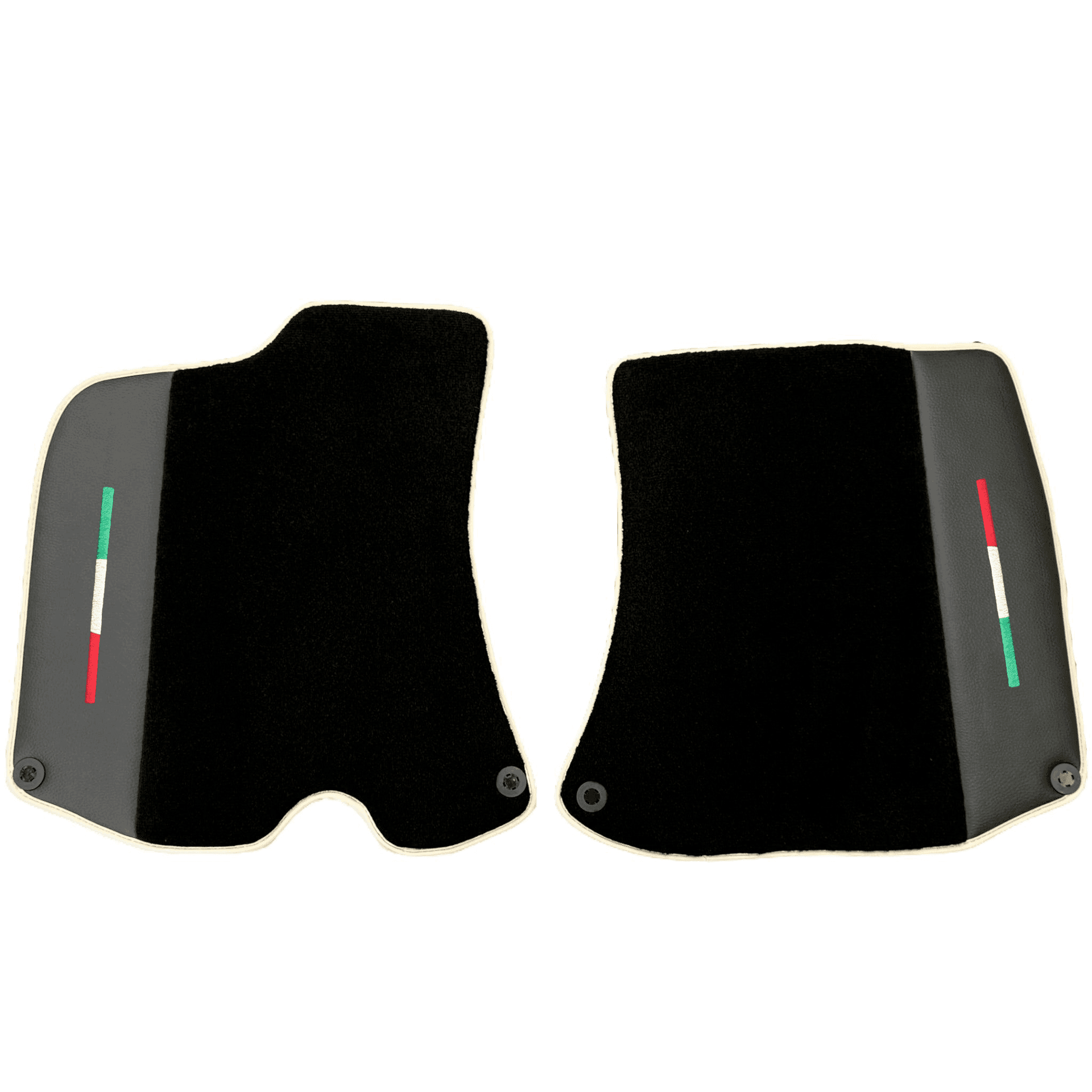 Black Floor Mats for Ferrari Roma (2021-2024) with Leather