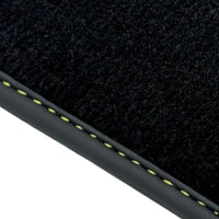 Black Floor Mats for Ferrari Portofino (2018-2023) with Leather - AutoWin