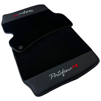 Black Floor Mats for Ferrari Portofino M (2018-2023) with Leather - AutoWin
