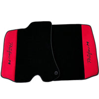 Black Floor Mats for Ferrari Portofino M (2018-2023) with Red Alcantara Leather - AutoWin