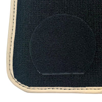 Black Floor Mats for Ferrari Purosangue with Leather and Beige Trim | Italian Edition - AutoWin