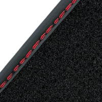 Black Floor Mats for Ferrari Purosangue with Leather and Black Trim | Italian Edition