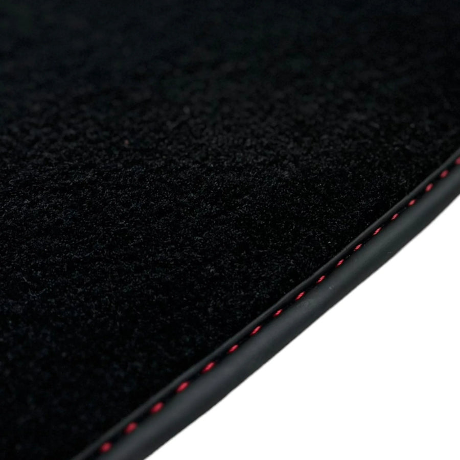 Black Floor Mats for Ferrari Purosangue with Leather and Black Trim | Italian Edition