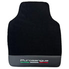 Black Floor Mats for Ferrari Purosangue with Leather and White Trim | Italian Edition - AutoWin