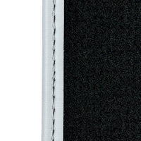 Black Floor Mats for Ferrari Purosangue with Leather and White Trim | Italian Edition - AutoWin