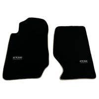 Black Floor Mats For Kia Sportage (1994-2002) ER56 Design | Beige Trim - AutoWin