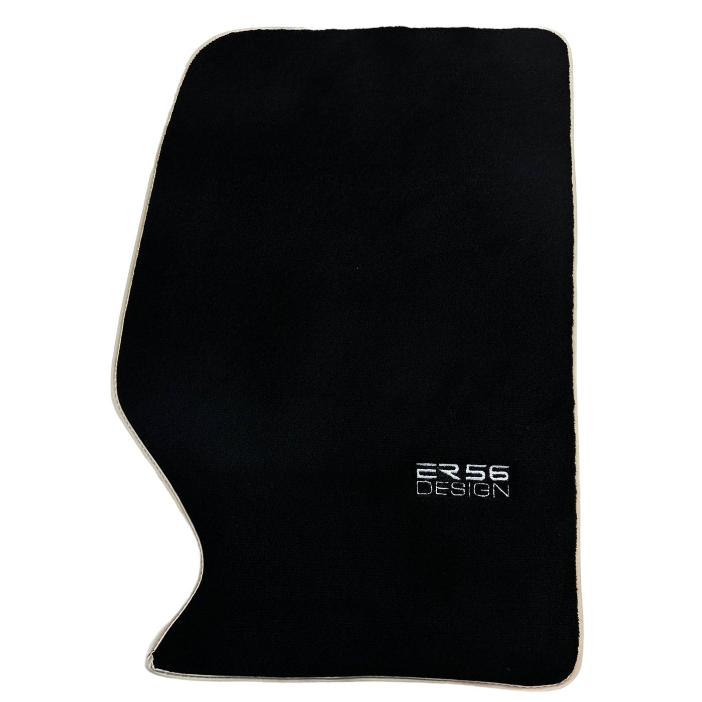 Black Floor Mats For Kia Sportage (1994-2002) ER56 Design | Beige Trim - AutoWin