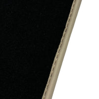 Black Floor Mats For Kia Sportage (1994-2002) ER56 Design | Beige Trim - AutoWin