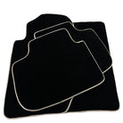 Black Floor Mats For Kia Sportage (1994-2002) with Beige Trim - AutoWin