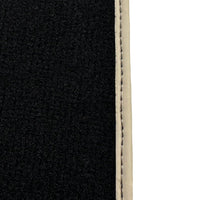 Black Floor Mats For Kia Sportage (1994-2002) with Beige Trim - AutoWin