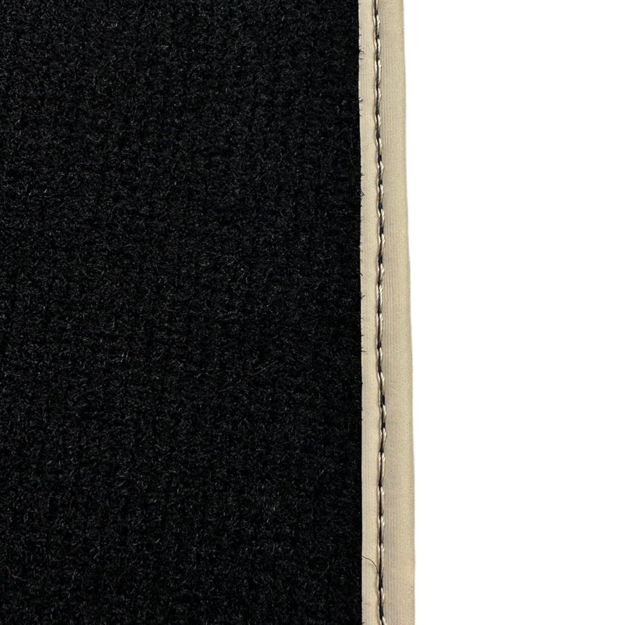 Black Floor Mats For Kia Sportage (1994-2002) with Beige Trim - AutoWin