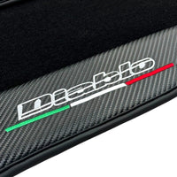 Black Floor Mats for Lamborghini Diablo (1990-2001) with Carbon Fiber - AutoWin