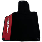 Black Floor Mats for Lamborghini Gallardo With Red Leather - AutoWin
