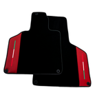 Custom Black Floor Mats for Lamborghini Gallardo With Red Leather