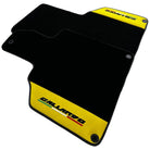 Black Floor Mats for Lamborghini Gallardo With Yellow Alcantara Leather - AutoWin