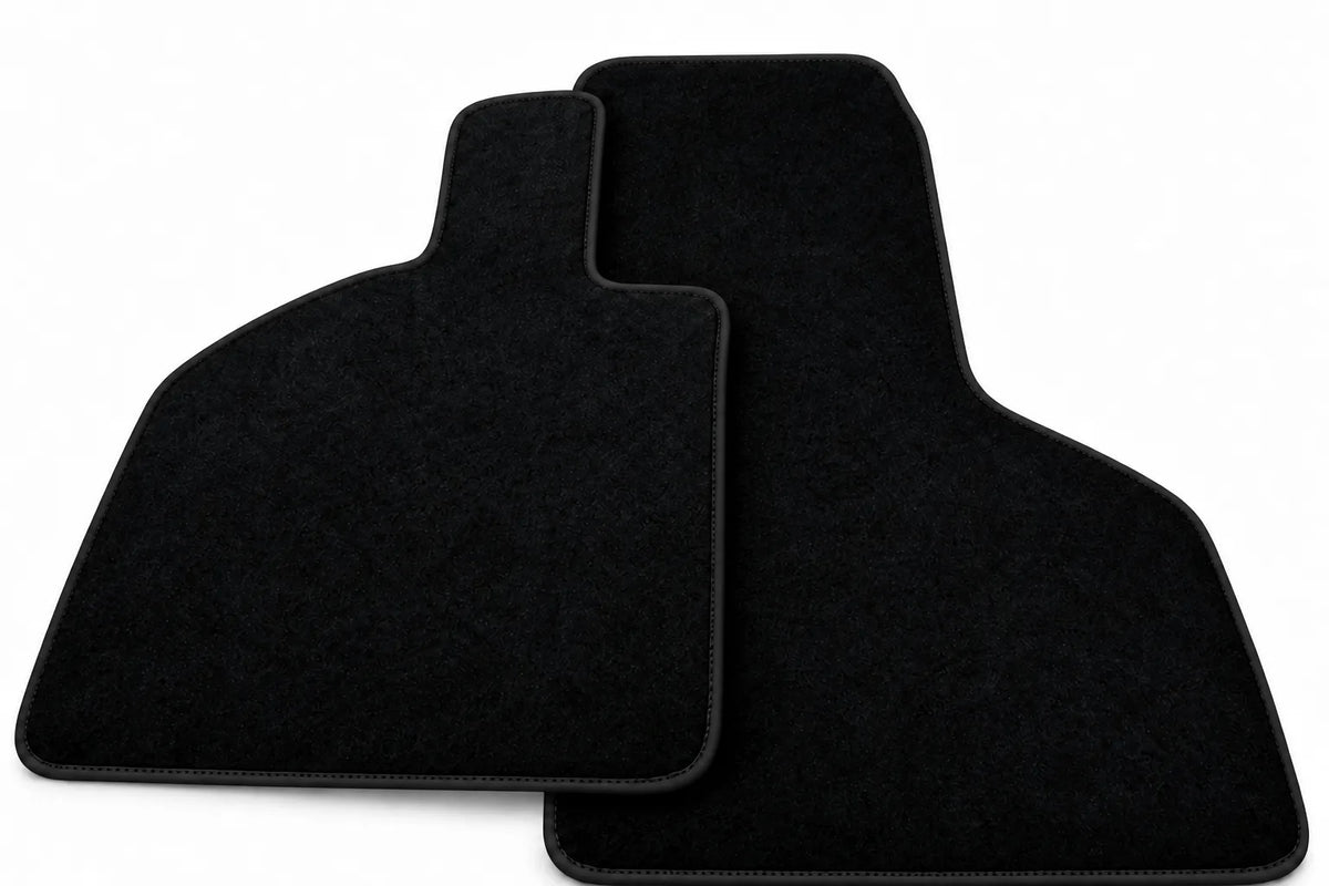 Black Floor Mats for Lamborghini Huracan STO with Orange Trim Black trim