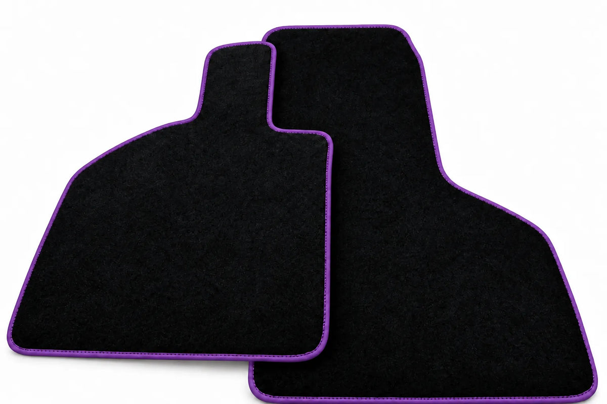 Black Floor Mats for Lamborghini Huracan STO with Orange Trim Purple trim