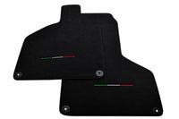 Black Floor Mats for Lamborghini Huracan with Italian Flag Black trim