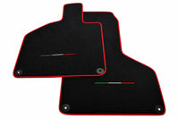 Black Floor Mats for Lamborghini Huracan with Italian Flag Red trim