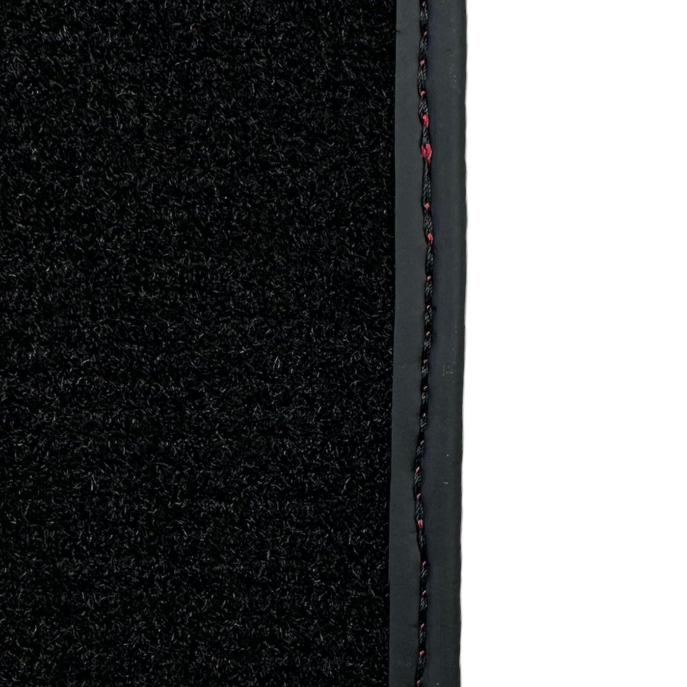 Black Floor Mats for Lamborghini Huracan With Red (Rosso Mysia) Leather - AutoWin