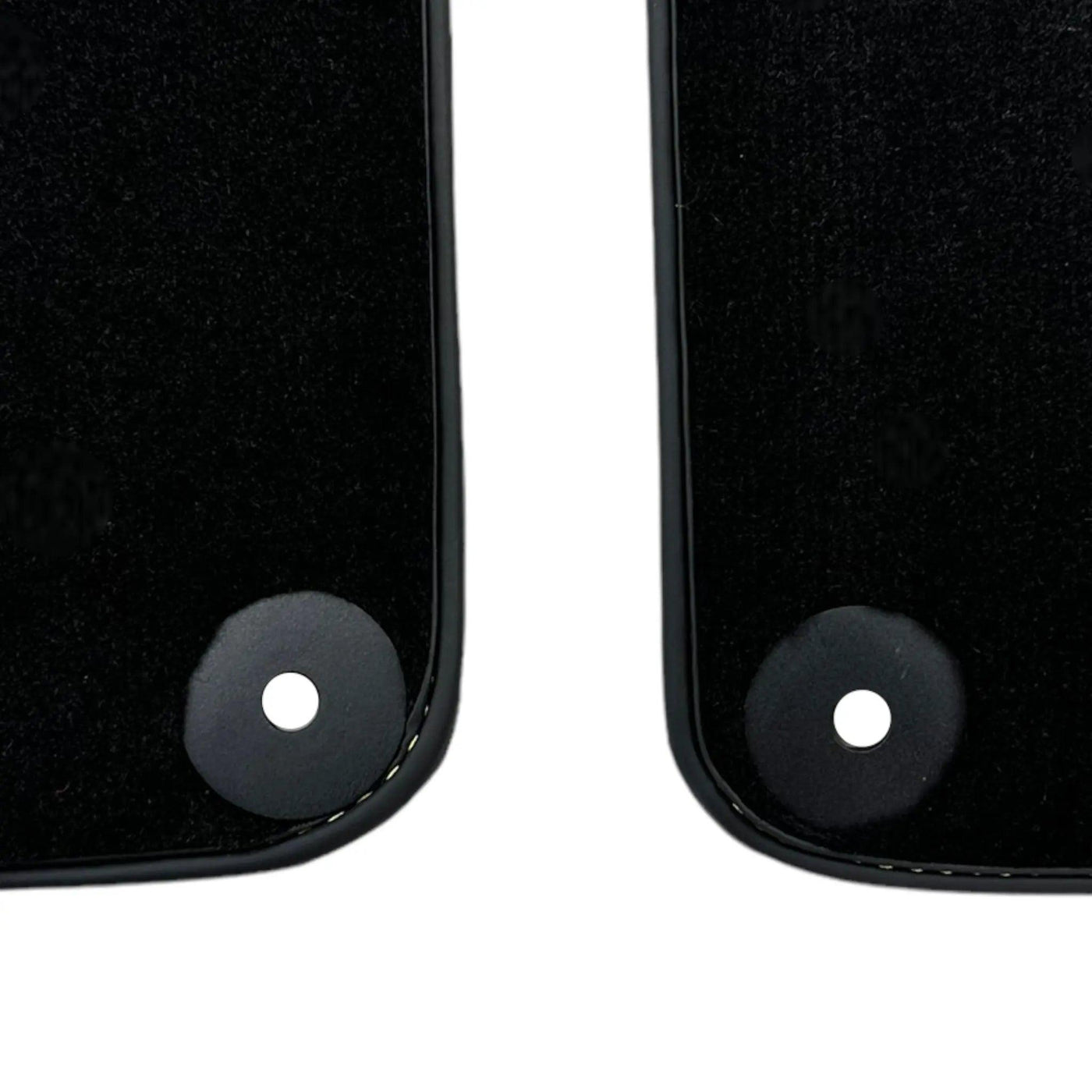 Black Floor Mats for Lamborghini Huracan with Yellow Alcantara Leather - AutoWin