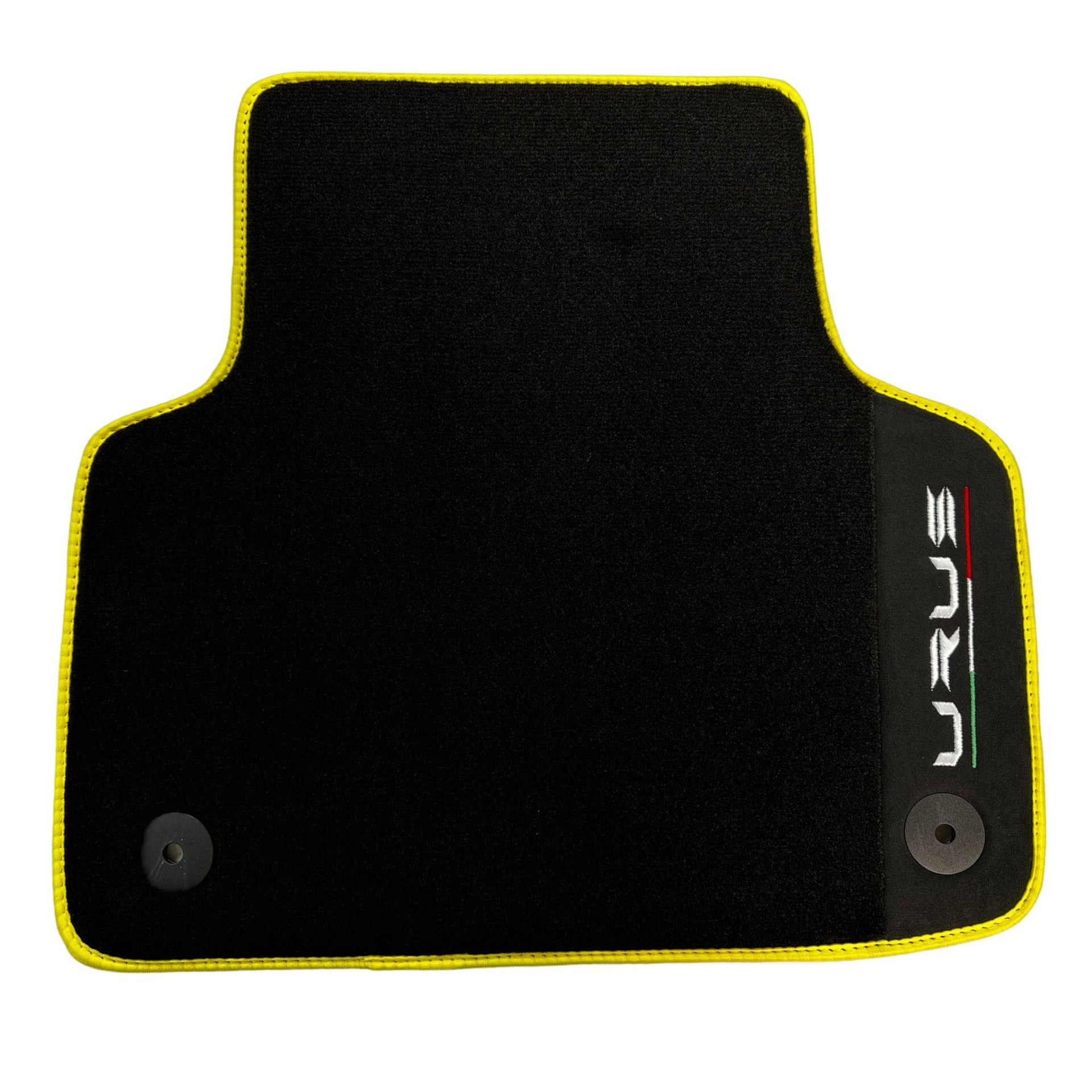 Black Floor Mats For Lamborghini Urus With Alcantara Leather - AutoWin