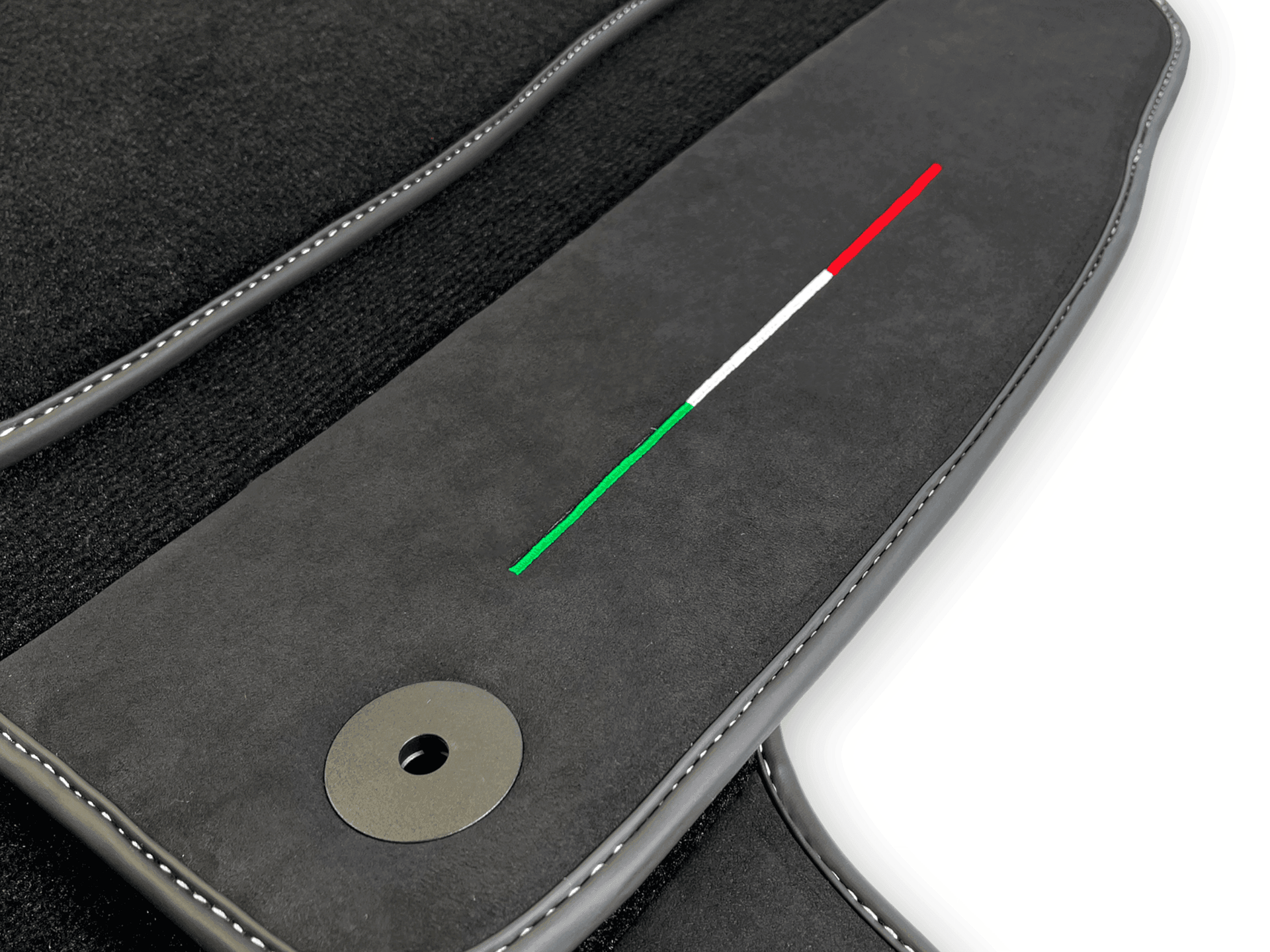 Black Floor Mats For Lamborghini Urus With Alcantara Leather - AutoWin