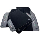 Black Floor Mats for Lamborghini Urus With Dark Gray Leather - AutoWin