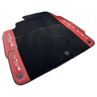Black Floor Mats for Lamborghini Urus With Red Leather - AutoWin