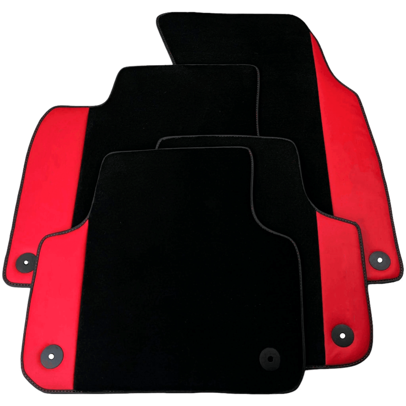 Customizable Black Floor Mats for Lamborghini Urus with Red Nappa Leather - AutoWin