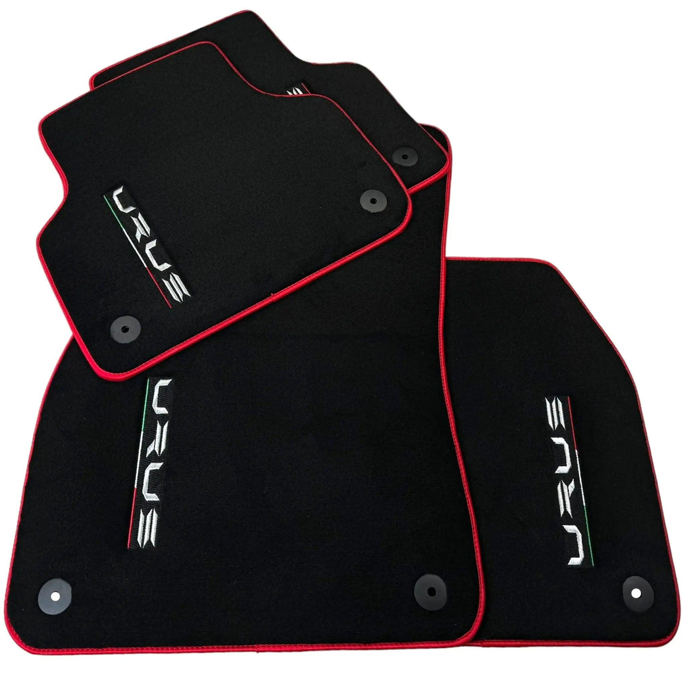 Black Floor Mats for Lamborghini Urus with Red Trim | Right Hand Drive - AutoWin