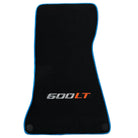Black Floor Mats for McLaren 600 LT (2018-2020) With Blue Trim - AutoWin