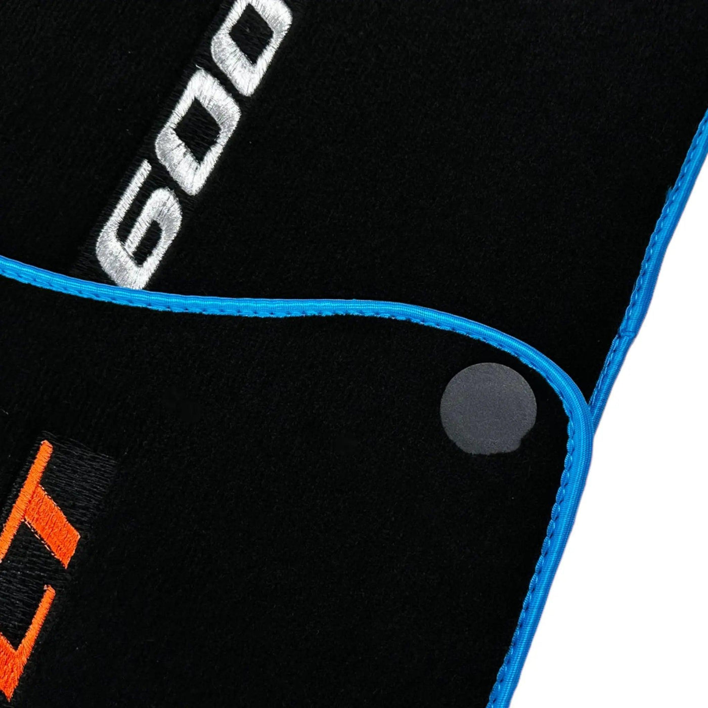 Black Floor Mats for McLaren 600 LT (2018-2020) With Blue Trim - AutoWin